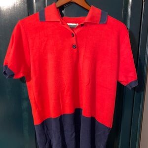RED & NAVY COLLARED SHIRT